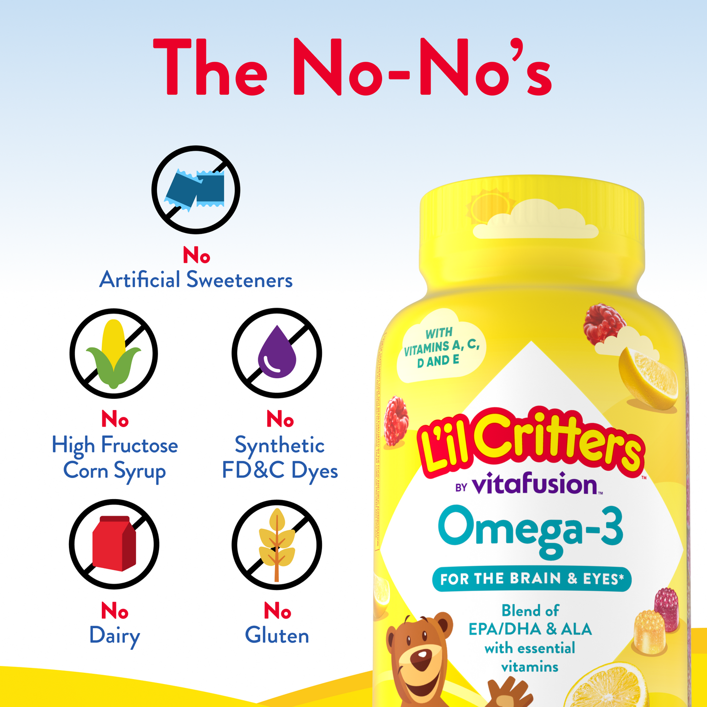 Omega 3 Gummy Bear Vitamin, 120 Gummies