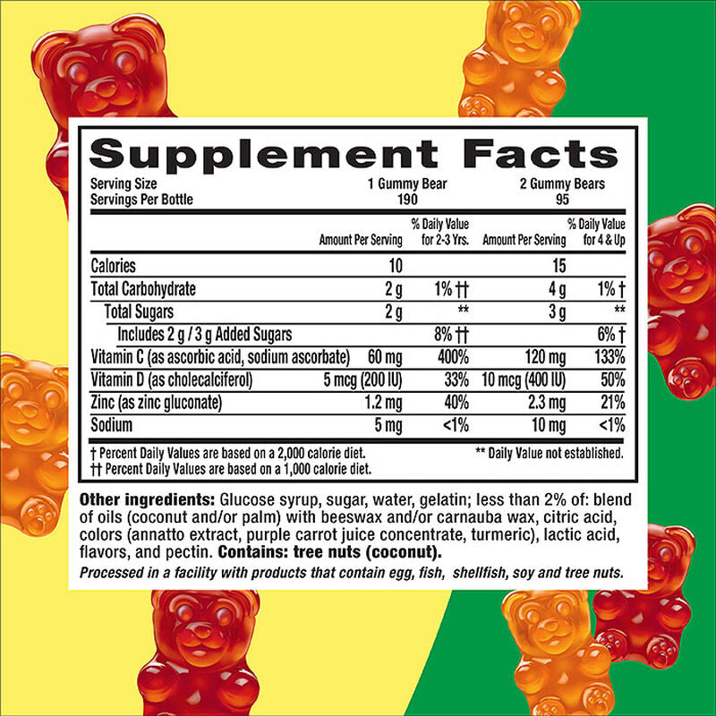 Immune C™ Plus Zinc and Vitamin D Gummy Bear Vitamin