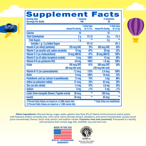 Gummy Vites Gummy Bear Multivitamin, 190 Gummies
