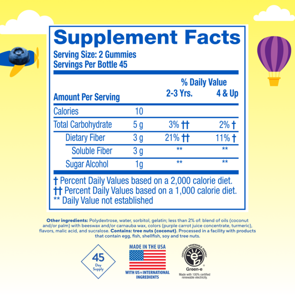 Fiber Gummy Bear, 90 Gummies