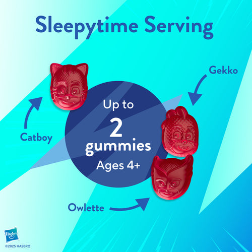 PJ Masks Melatonin Gummy No Sugar Added Vitamin, 60 Gummies