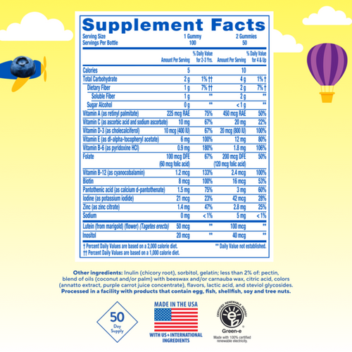 Gummy Vites Gummy Bear No Sugar Added Multivitamin, 100 Gummies