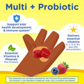 Gummy Vites + Probiotic Gummy Bear Multivitamin, 90 Vegetarian Gummies