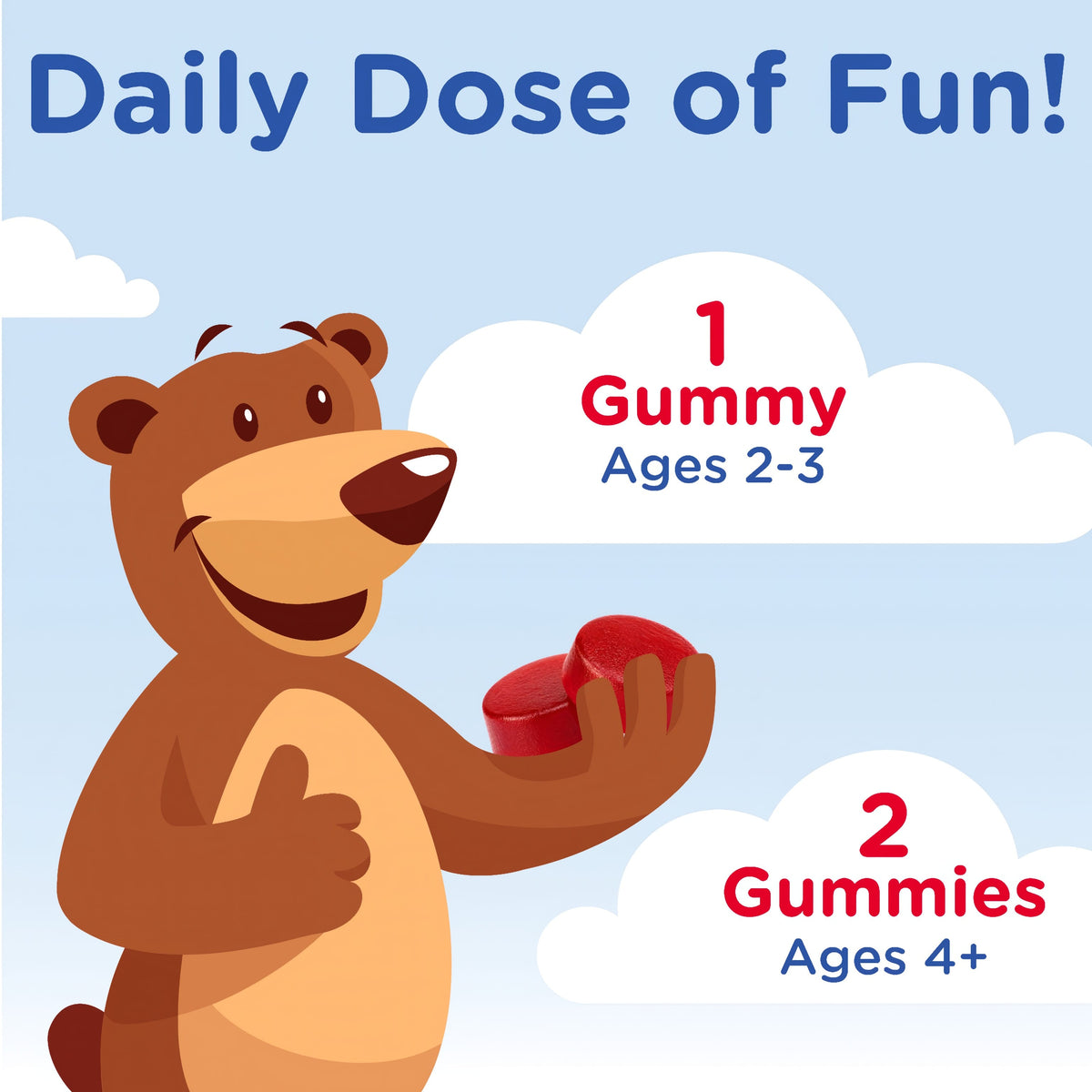 Gummy Vites + Probiotic Gummy Bear Multivitamin, 90 Vegetarian Gummies