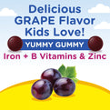 Iron + B Vitamins & Zinc Gummy Bear, 60 Vegan Gummies