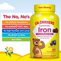 Iron + B Vitamins & Zinc Gummy Bear, 60 Vegan Gummies