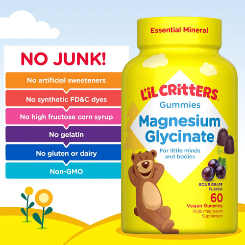 Magnesium Glycinate Gummy Bear, 60 Vegan Gummies