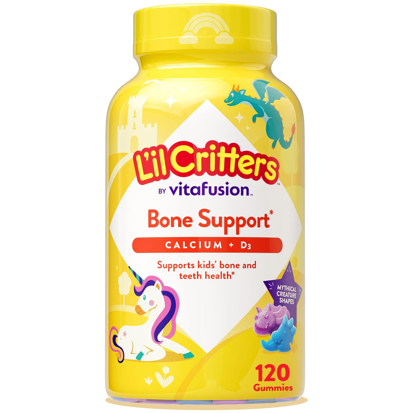 Bone Support Calcium + D3 Vitamin Gummy, 120 Gummies