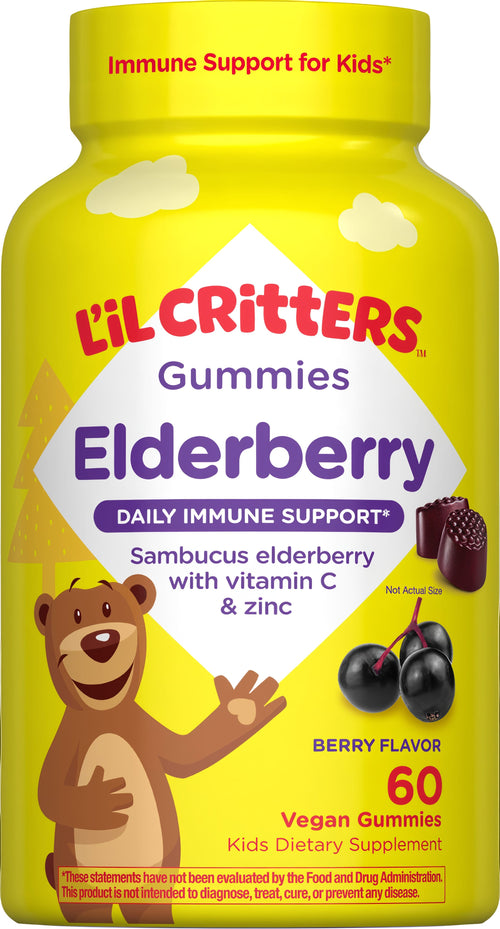 Elderberry Gummy Bear Vitamin, 60 Vegan Gummies
