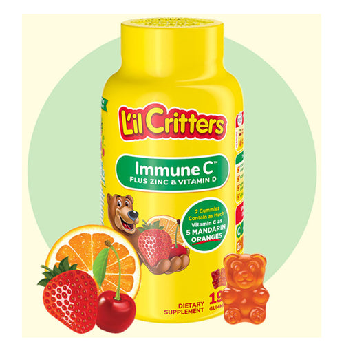 Immune C Plus Zinc and Vitamin D Gummy Bear Vitamin, 190 Gummies