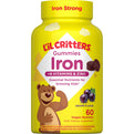 L'il CRITTERS Iron plus B Vitamins and Zinc, grape flavor, 60 vegan gummies for kids, dietary supplement.