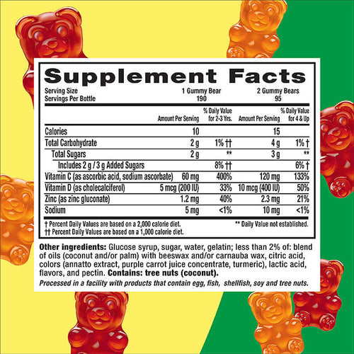 Immune C™ Plus Zinc and Vitamin D Gummy Bear Vitamin