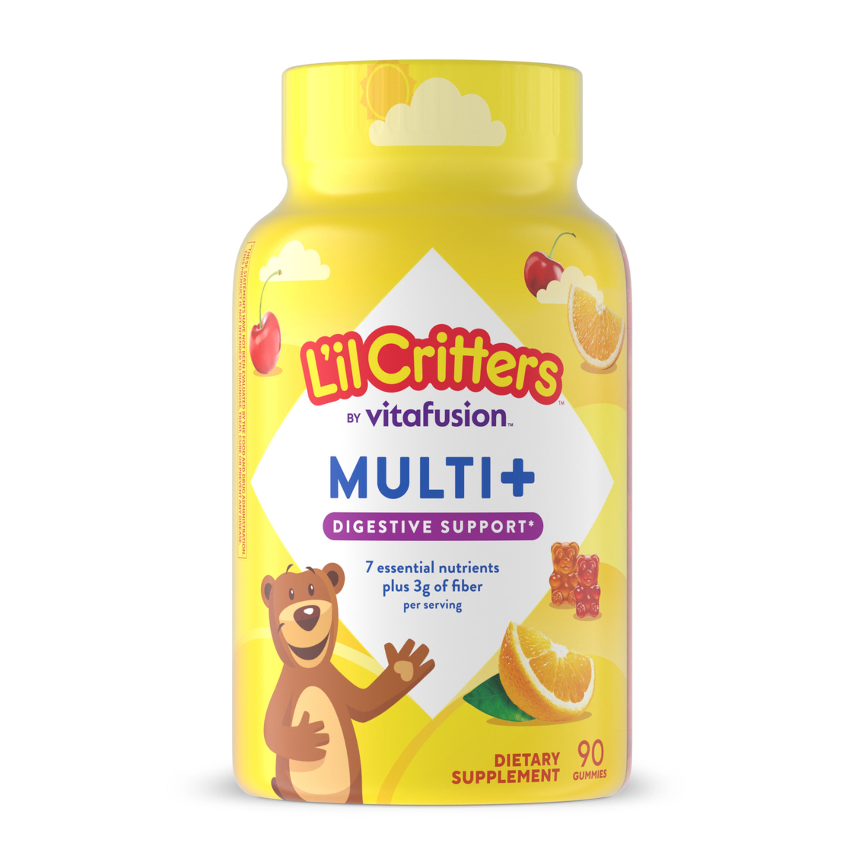 Multivitamin + Fiber Gummy, 90 Gummies – L'il Critters
