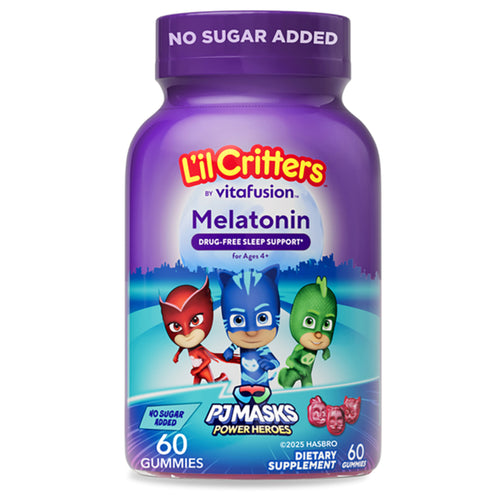 PJ Masks Melatonin Gummy No Sugar Added Vitamin, 60 Gummies